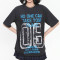 Custom Retro Street Print Round Neck Short Sleeve T-Shirt | Snow Washed & DTG Craftsmanship