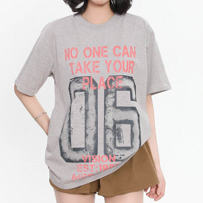 Custom Retro Street Print Round Neck Short Sleeve T-Shirt | Snow Washed & DTG Craftsmanship