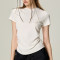 Custom Skinny Fit Dopamine Streetwear Women's Short Sleeve T-shirt | Acid Washed Craftsmanship