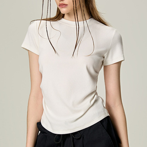 Custom Skinny Fit Dopamine Streetwear Women's Short Sleeve T-shirt | Acid Washed Craftsmanship