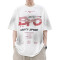 Custom Retro Street Letter Print Short Sleeve T-Shirt | Acid Washed & DTG Crafts | 100% Cotton T-shirts