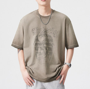Custom Retro Street Y2K Style Printed Short Sleeve T-Shirt | Sun Faded & DTG Crafts | 275GSM Cotton T-shirts