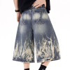 Custom Cropped Denim Pants | Tie-dye & Sun-Faded Wash | OEM Jeans Manufacturer