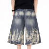 Custom Cropped Denim Pants | Tie-dye & Sun-Faded Wash | OEM Jeans Manufacturer
