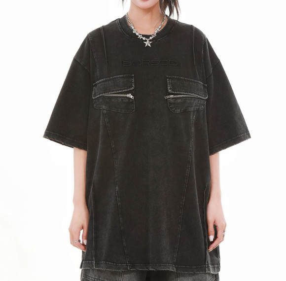 Custom Streetwear T-Shirts | Embroidered Print, Washed & Distressed Finish | OEM/ODM T-shirts Manufacturer