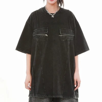 Custom Streetwear T-Shirts | Embroidered Print, Washed & Distressed Finish | OEM/ODM T-shirts Manufacturer