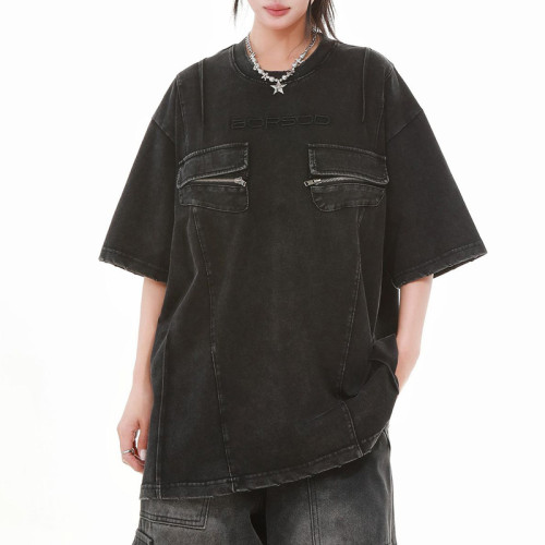 Custom Streetwear T-Shirts | Embroidered Print, Washed & Distressed Finish | OEM/ODM T-shirts Manufacturer
