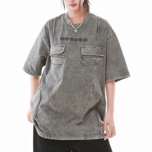 Custom Streetwear T-Shirts | Embroidered Print, Washed & Distressed Finish | OEM/ODM T-shirts Manufacturer