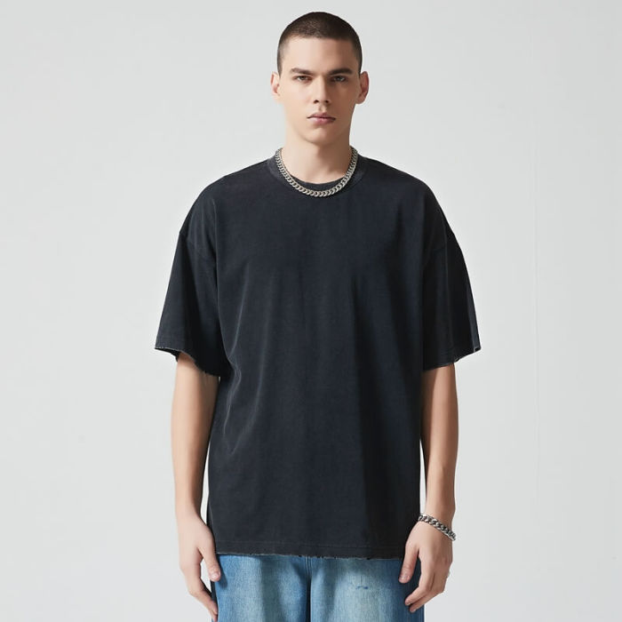 Custom Acid Washed T-shirts | 235G Pure Cotton Knitted Fabric | OEM T-Shirts Manufacturer