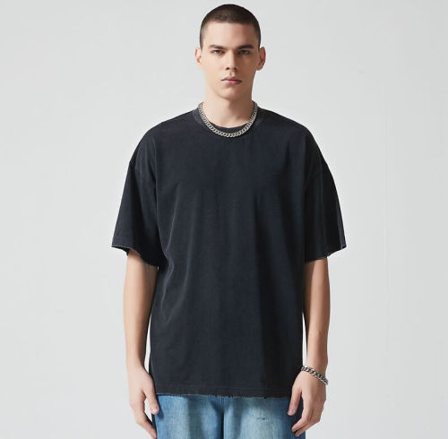 Custom Acid Washed T-shirts | 235G Pure Cotton Knitted Fabric | OEM T-Shirts Manufacturer