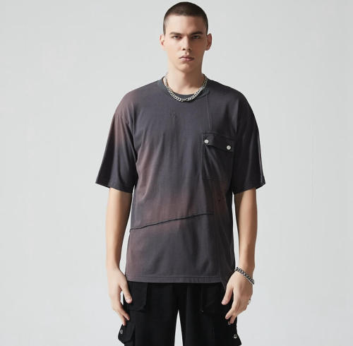 Custom Acid Washed T-shirts | 200G Pure Cotton Knitted Fabric | OEM T-Shirts Manufacturer