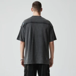 Custom Oversized Acid Washed T-shirt | 265G Pure Cotton Knitted Fabric | OEM T-Shirts Manufacturer