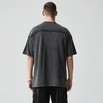 Custom Oversized Acid Washed T-shirt | 265G Pure Cotton Knitted Fabric | OEM T-Shirts Manufacturer