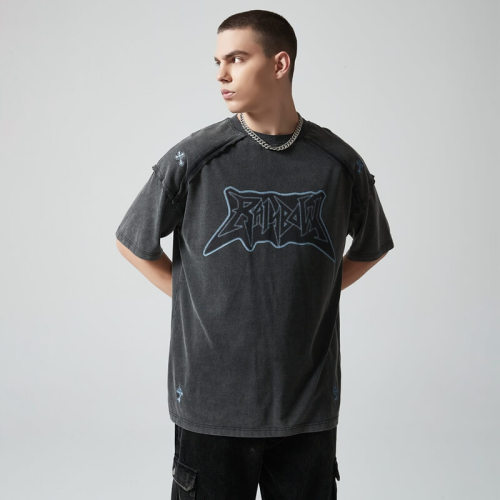 Custom Oversized Acid Washed T-shirt | 265G Pure Cotton Knitted Fabric | OEM T-Shirts Manufacturer