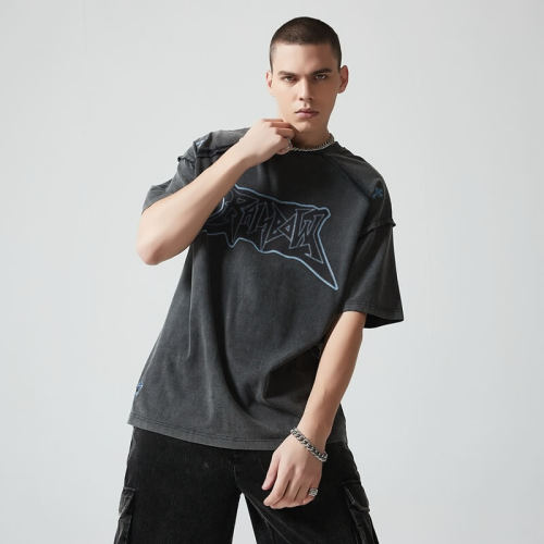 Custom Oversized Acid Washed T-shirt | 265G Pure Cotton Knitted Fabric | OEM T-Shirts Manufacturer