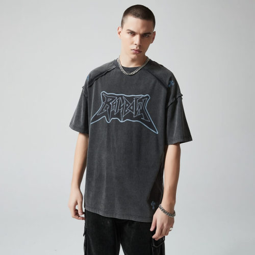 Custom Oversized Acid Washed T-shirt | 265G Pure Cotton Knitted Fabric | OEM T-Shirts Manufacturer