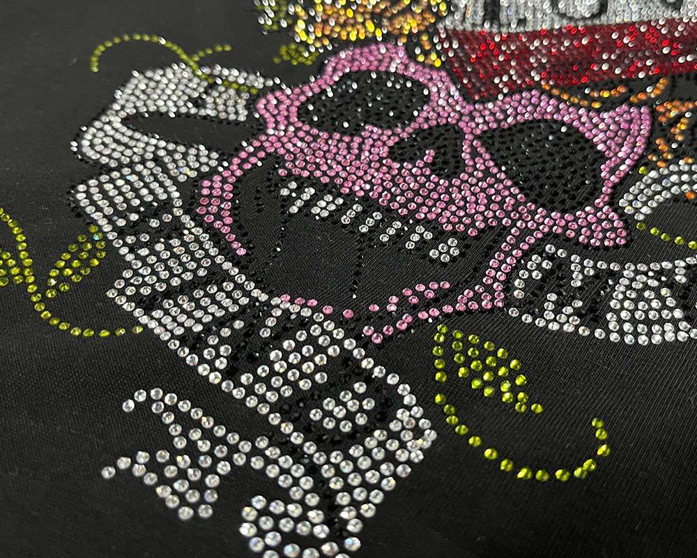 Custom Rhinestone Graphic for Streetwear