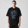 Custom Rhinestone Graphic T-shirts | Skull Print | 235GSM Sorona Fabric | OEM T-shirt Manufacturer