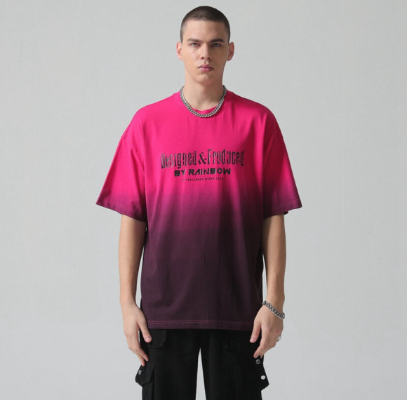 Custom Tie-Dye Oversized T-Shirt | Letter Print | 230G Pure Cotton Fabric | Custom OEM T-Shirts