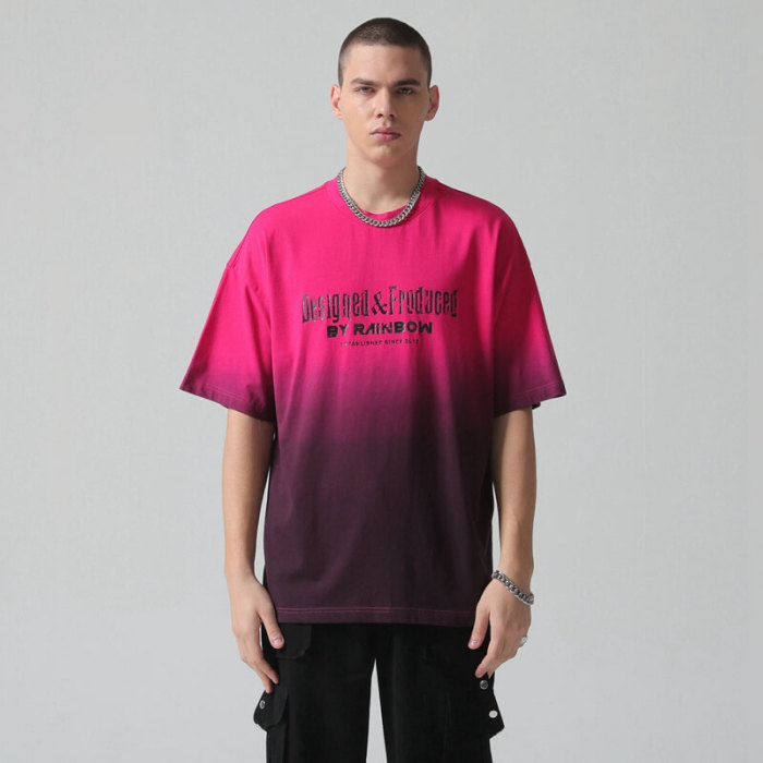 Custom Tie-Dye Oversized T-Shirt | Letter Print | 230G Pure Cotton Fabric | Custom OEM T-Shirts