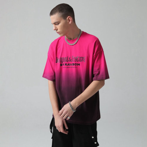 Custom Tie-Dye Oversized T-Shirt | Letter Print | 230G Pure Cotton Fabric | Custom OEM T-Shirts