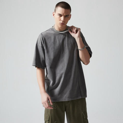 Custom Oversized Washed T-shirts | Blank T-shirt | 265GSM Cotton Knit Fabric | Support OEM/ODM