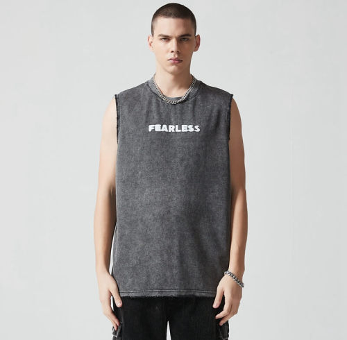 Custom Vintage Graphic Tank Tops | Letter Print | 235GSM Cotton Cool Fabric | Support OEM/ODM