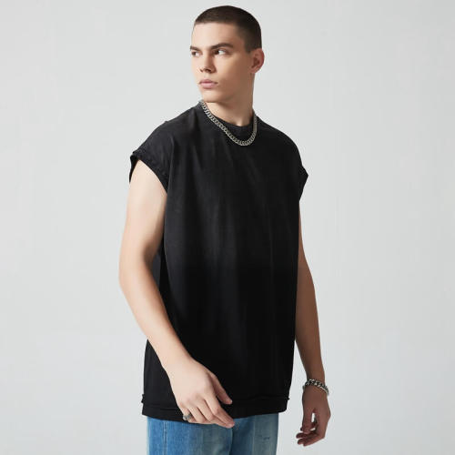 Custom Vintage Oversized Tank Tops | Blank Tank Tops | 260GSM 100% Cotton Fabric | Support OEM/ODM
