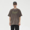Custom Vintage Graphic T-shirts | Letter & Skeleton Print | 240GSM Cotton Knit Fabric | OEM & ODM