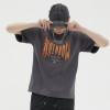 Custom Vintage Graphic T-shirts | Flaming Letter Print | 260GSM Suede Fabric | OEM & ODM