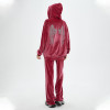 Custom Vintage Rhinestone Hoodies & Sweatpants | Letter & Wings Print | Velvet Fabric | OEM & ODM