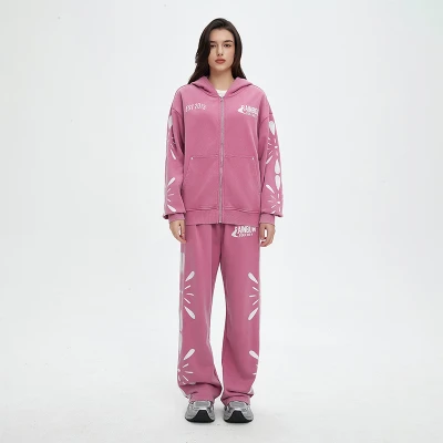 Custom Vintage Oversized Hoodies & Sweatpants | Letter & Mystery Print  | Velvet Fabric | OEM & ODM