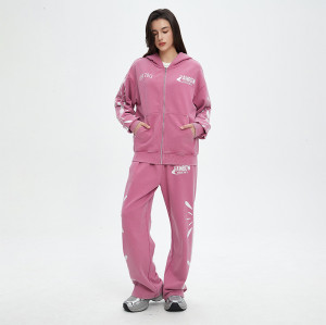 Custom Vintage Oversized Hoodies & Sweatpants | Letter & Mystery Print  | Velvet Fabric | OEM & ODM