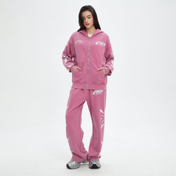 Custom Vintage Oversized Hoodies & Sweatpants | Letter & Mystery Print  | Velvet Fabric | OEM & ODM