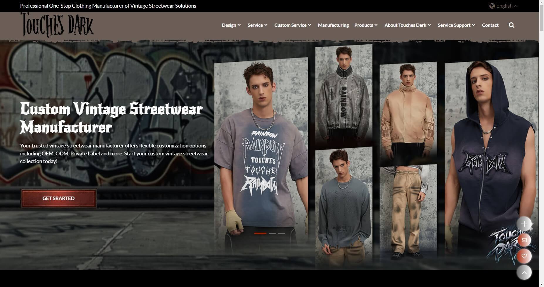 Touches Dark Streetwear Manufacturer
