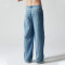 Custom Vintage Wash Straight Leg Jeans | Skeleton Printed | 100% Cotton Denim Fabrics | OEM Service