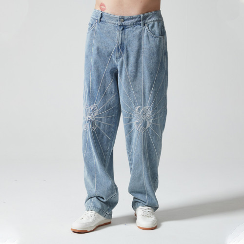 Custom Vintage Denim Trousers | Stripe & Pattern Printing | 100% Cotton Denim Fabrics | OEM Service