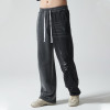 Custom Loose Fit Vintage Washed Sweatpants | Blank Print | Stretchy Denim Fabric | OEM Service
