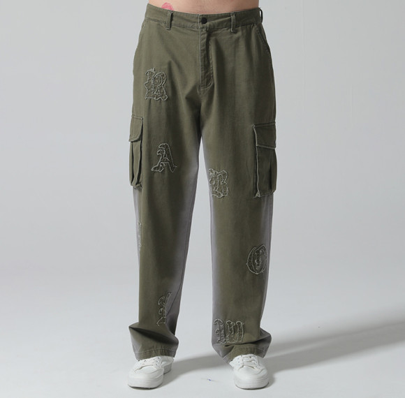 Original Custom Vintage Cargo Pants | Letter Print | 100% Cotton Woven Fabric | OEM/ODM Service