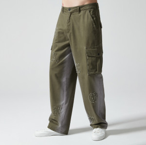 Original Custom Vintage Cargo Pants | Letter Print | 100% Cotton Woven Fabric | OEM/ODM Service
