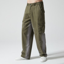Original Custom Vintage Cargo Pants | Letter Print | 100% Cotton Woven Fabric | OEM/ODM Service