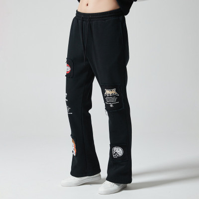 Custom Vintage Micro Flare Pants | Pattern Print | Knitted Blended Fabric | OEM/ODM Service