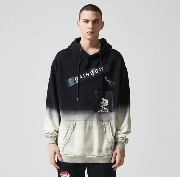 Custom Oversized Letter Print Hoodie | Letter & Skeleton Print | 360G Cotton Fabric | OEM/ODM