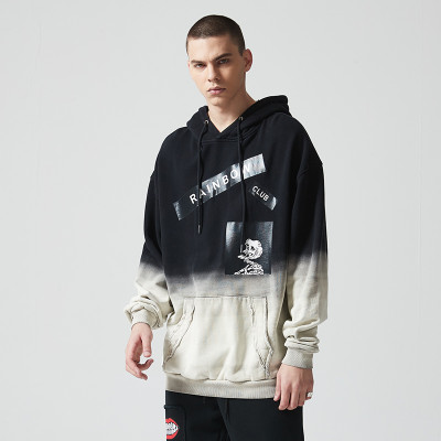 Custom Oversized Letter Print Hoodie | Letter & Skeleton Print | 360G Cotton Fabric | OEM/ODM