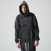 Custom Oversized Fit Vintage Denim Hoodie | Letter Printing | Blend Stretch Denim Fabric | OEM & ODM