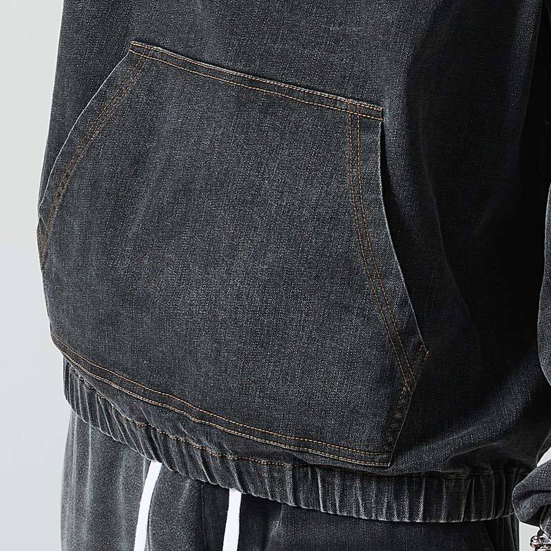 Custom Vintage Denim Hoodie