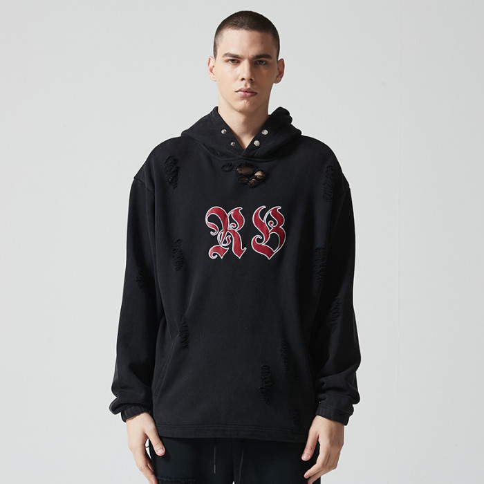 Custom Vintage Washed Oversized Hoodie | Letter Printing | Heavyweight Cotton Fabric | OEM & ODM