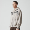 Custom Vintage Oversized Full Zip Hoodie | Gothic Letter Print | 380G Blended Fabrics | OEM/ODM