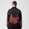 Custom Vintage Oversized Baseball Jacket | Flame Print | 100% Polyester Jacket | OEM/ODM