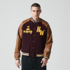Custom Vintage Embroidery Baseball Jacket | Lettered Print | Patchwork Fabric | Support OEM/ODM